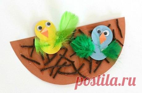 Птенцы в гнезде - Поделки с детьми | Деткиподелки