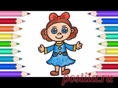 (3) Как Нарисовать Девочку🌼Раскраски для Детей Девочка🌺Мультик Раскраска🌼How to Draw a Girl - YouTube