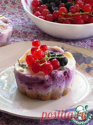 Мини-чизкейки с черникой в микроволновке - кулинарный рецепт