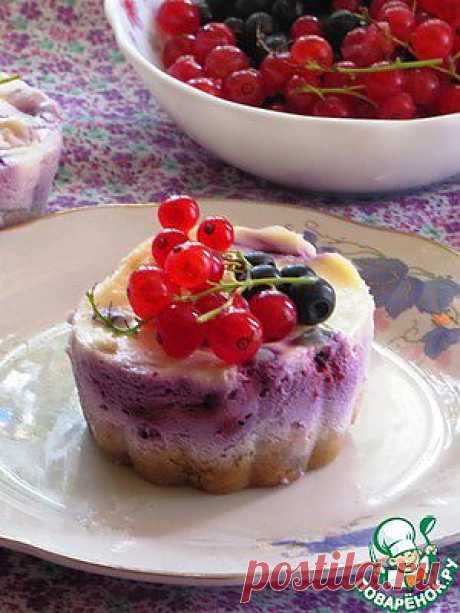 Мини-чизкейки с черникой в микроволновке - кулинарный рецепт
