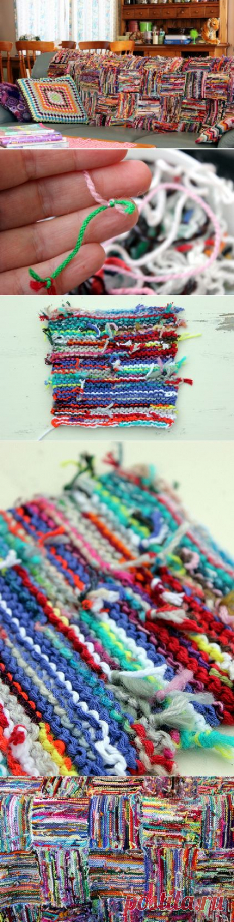 Покрывало из остатков пряжи: boho_area