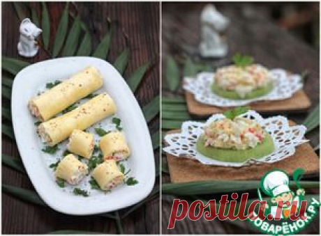 Крабовая закуска, два варианта подачи + бонус - кулинарный рецепт