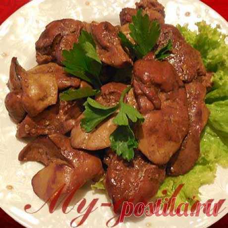 Куриная печень медовая