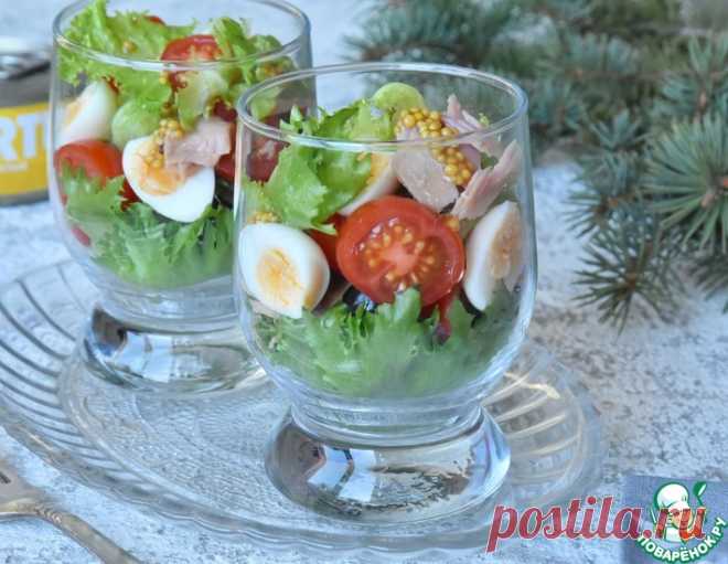 Порционный салат с тунцом – кулинарный рецепт
