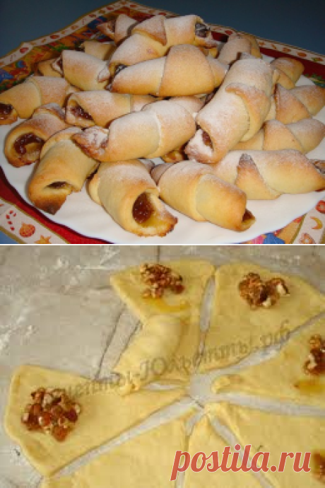 Творожные рогалики с начинкой