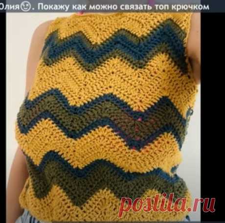 Топ крючком: просто, быстро, отличная выкройка