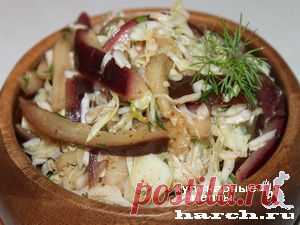 Капуста, маринованная с баклажанами