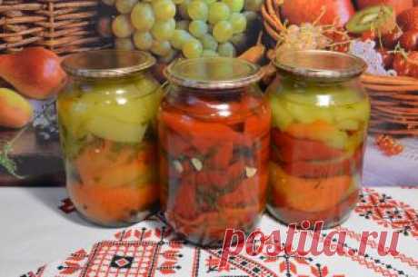 Болгарский перец маринованный с медом и зеленью. Заготовки на зиму!