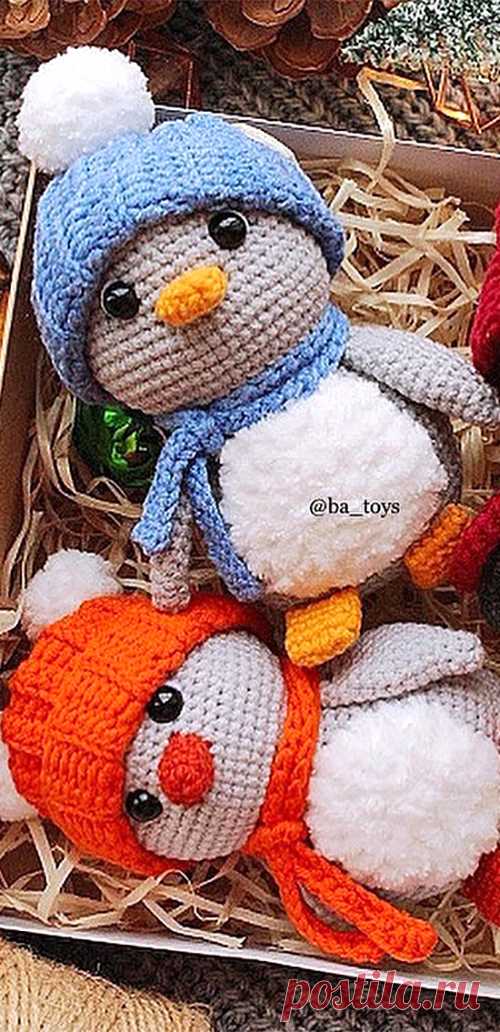 PDF Пингвин крючком. FREE crochet pattern; Аmigurumi toy patterns. Амигуруми схемы и описания на русском. Вязаные игрушки и поделки своими руками #amimore - маленький пингвин, пингвинята, пингвинчик, пингвинёнок.