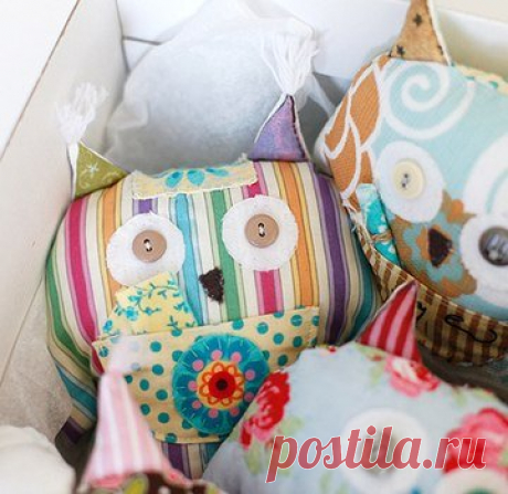 Совы - примитив.  своими руками / Мягкие игрушки, тильда своими руками. Выкройки, мастер классы, фото / Ёжка - стихи, загадки, творчество и уроки рисования для детей