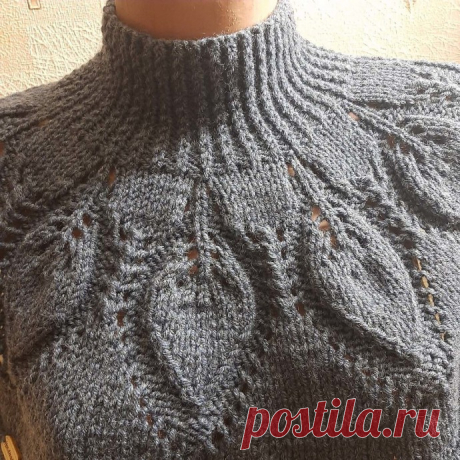 Манишка спицами