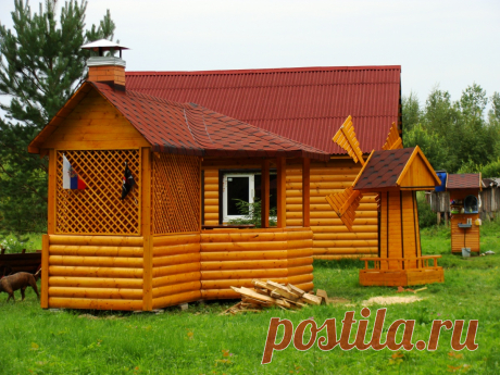 Беседка с кирпичным мангалом - Nebka.Ru