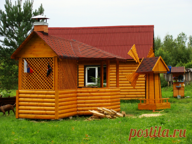 Беседка с кирпичным мангалом - Nebka.Ru