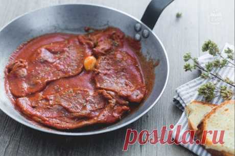 "Carne alla pizzaiola"- Сочное мясо алла пиццайола. Вы не оставите ни капли соуса в тарелке!