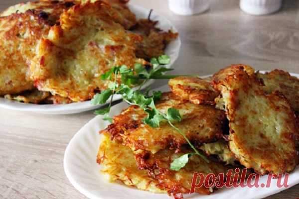 Картофельные оладьи с беконом и ветчиной — Сад Заготовка