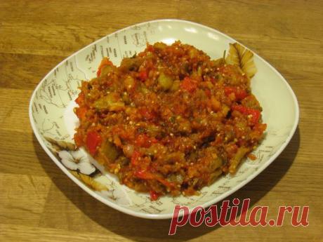 Легкие рецепты для вкуса жизни » Печеные баклажаны с болгарским перцем в томате