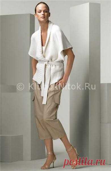 Меланжевый пуловер-пончо спицами | Вязание для женщин | Вязание спицами и крючком. Схемы вязания.