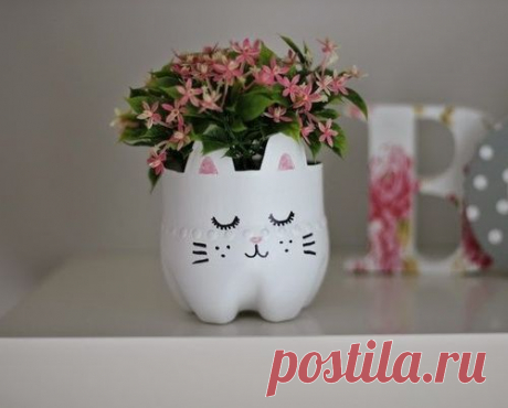 DIY: милые кашпо-зайчики из простых пластиковых бутылок!