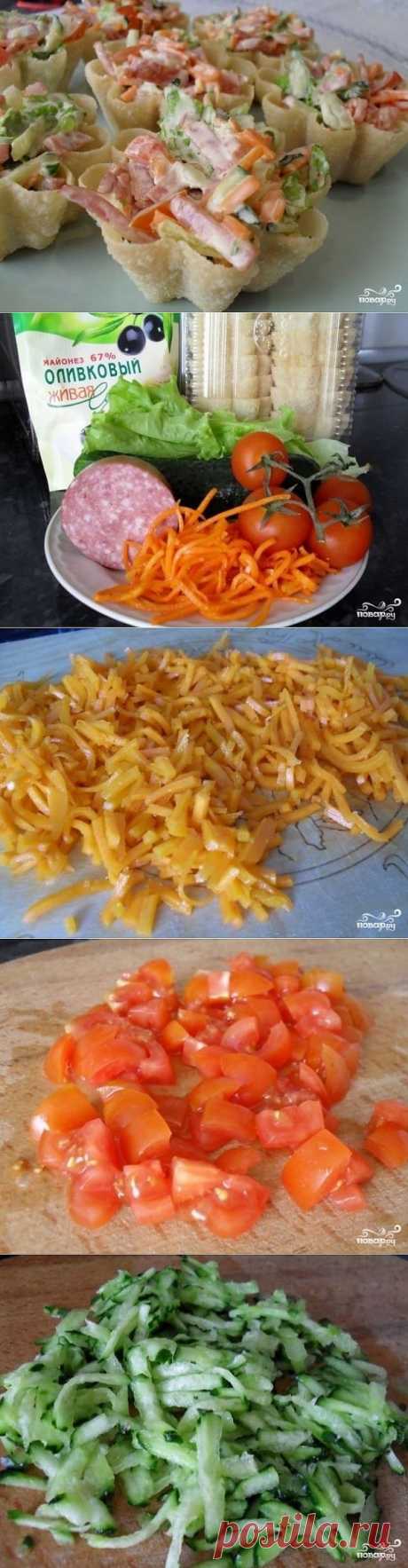 Тарталетки с корейской морковью - пошаговый кулинарный рецепт на Повар.ру