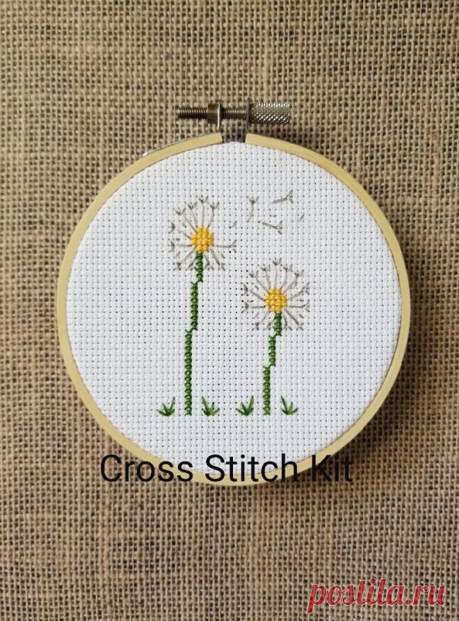 Counted Cross Stitch Kit Dandelions - Etsy España