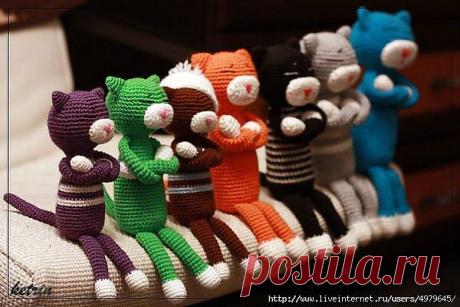 ДАВАЙТЕ СВЯЖЕМ КОТА АМИНЕКО. Обсуждение на LiveInternet - Российский Сервис | спицы+крючок