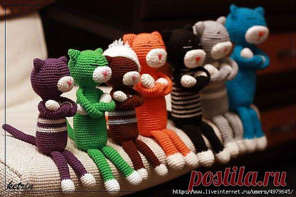 ДАВАЙТЕ СВЯЖЕМ КОТА АМИНЕКО. Обсуждение на LiveInternet - Российский Сервис  | спицы+крючок