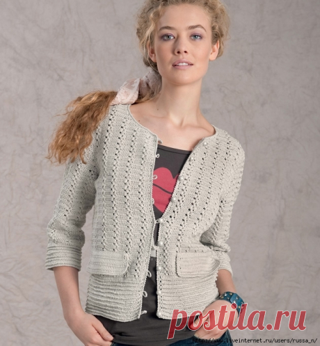 Жакет крючком