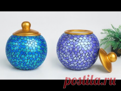 Sugar pot / Coffee pot making at home with Cement // Cement pot making