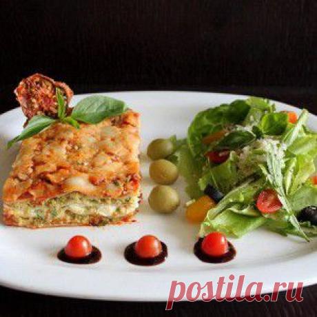 Лазанья с курицей, рикоттой и соусом песто рецепт – паста и пицца