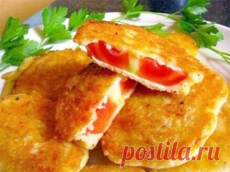Помидоры в сырном кляре | Домашняя кулинария