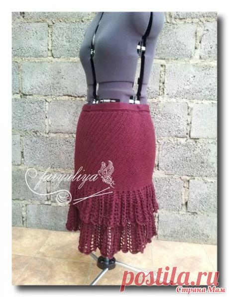 Юбка "Сливовый муар" - Вязание - Страна Мам