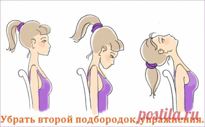 Убрать второй подбородок, упражнения..
