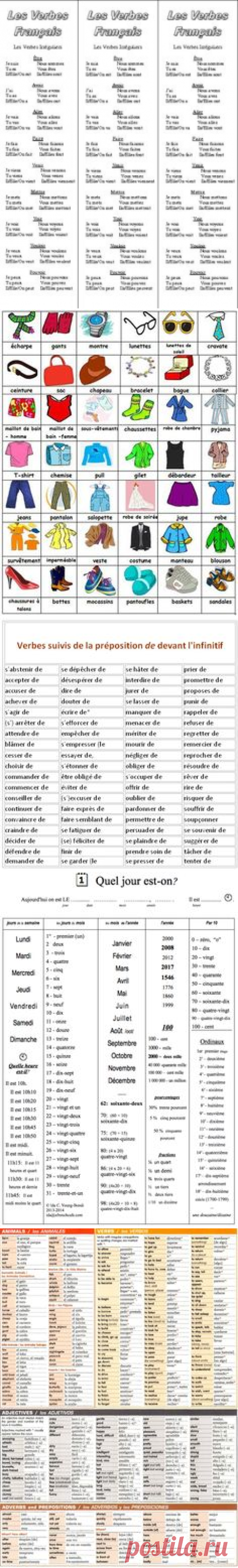 (1) French Verb Reference Bookmark (Great Student Reference)