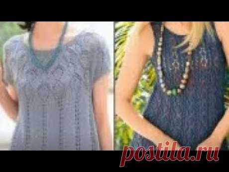 Женская туника спицами со схемами - Women's tunic with knitting needles with patterns