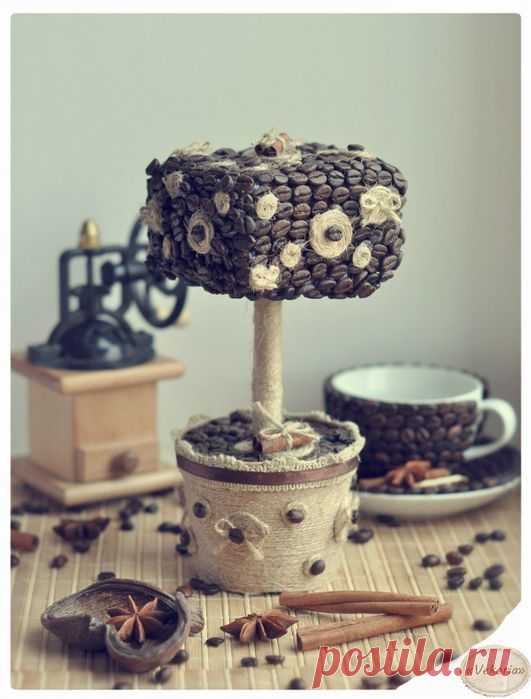 Украшаем дом поделками из кофейных зёрен | Домохозяйки