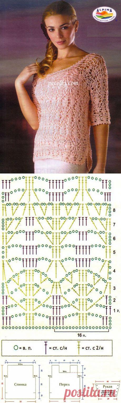 Ажурная кофточка.