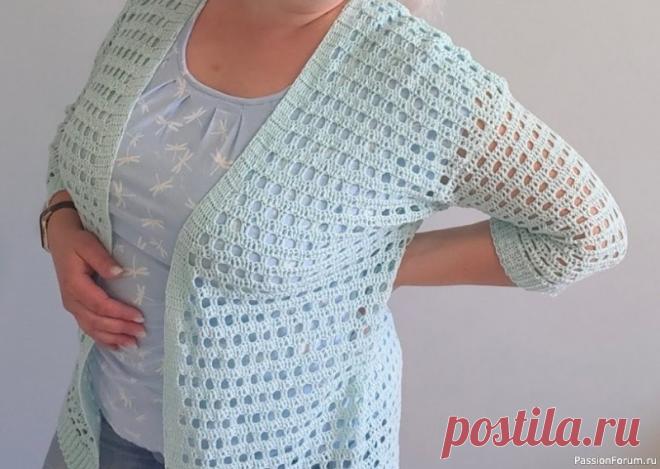 Кардиган крючком. Видео МК | Женская одежда крючком. Схемы и описание