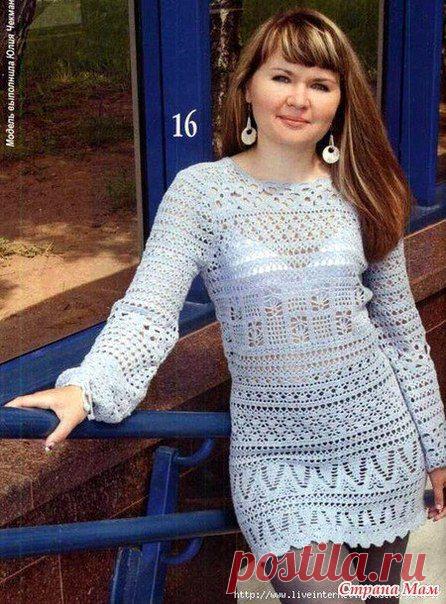 Туника с ажурными полосами