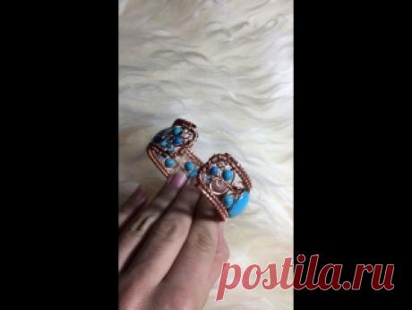 Анонс: Два свеженьких каркасных браслета. Медь, бирюза и сердолик. Предстоит патинирование, полировка и лакировка)))