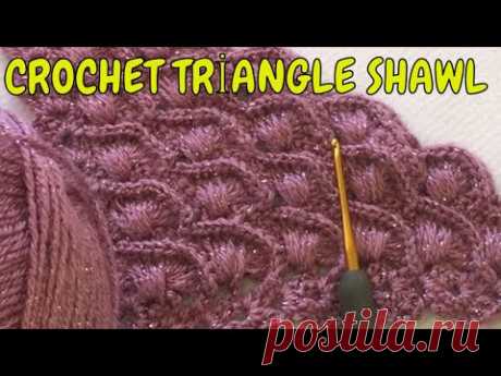 Вязаная крючком треугольная шаль # модели колайских шалей # Üçgen Shawl Models