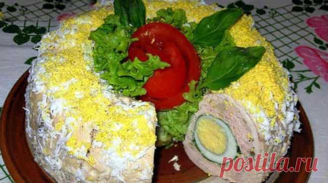 Куриный рулет с яйцами - вкусные идеи для вашей семьи - Закуски | Люблю готовить