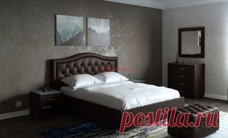 Кровать Ротонда (экокожа - &quot;кофе&quot;): купить в Минске недорого, низкие цены, скидки, рассрочка