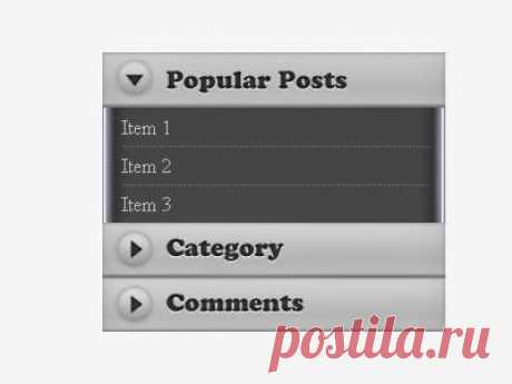 Вертикальное меню, типа &quot;Аккордеон&quot; для Блогспот, Блоггер|Blogodel - Blogger, Блогспот