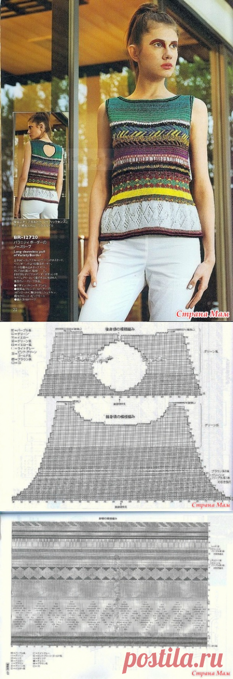 Топ жаккадом. - Вязание - Страна Мам