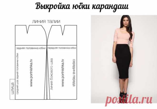 Выкройка юбки карандаш из трикотажа – В РИТМІ ЖИТТЯ