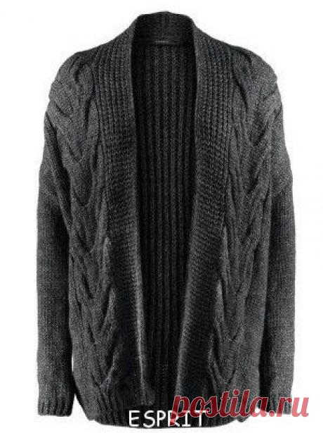 Вязаные пальто и кардиганы спицами с широкими косами | Вяжем с Lana Vi