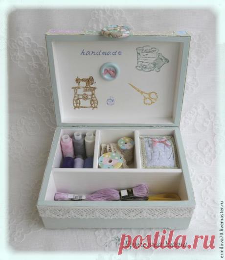 Мастер-класс: шкатулка для рукоделия "лоскуток"