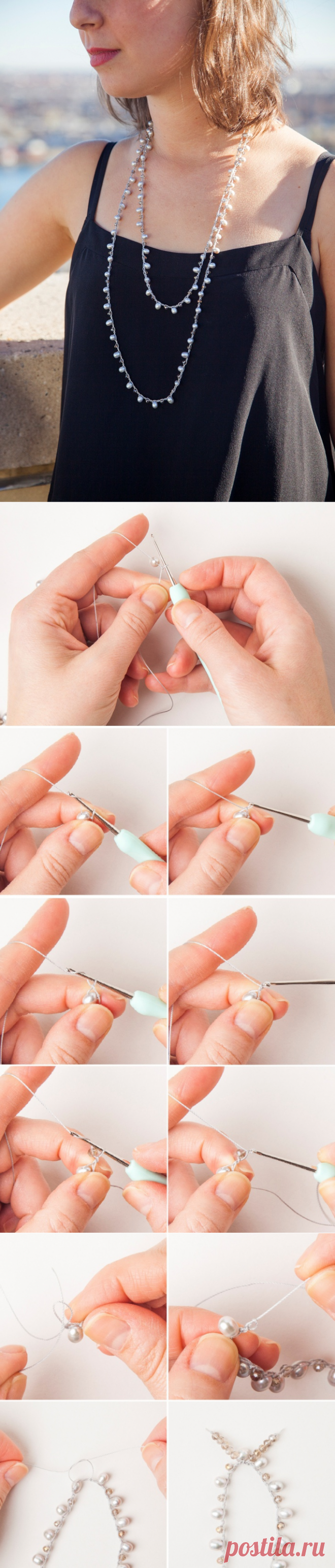 Вязаные бусы из жемчуга (Diy) / Вязание / ВТОРАЯ УЛИЦА