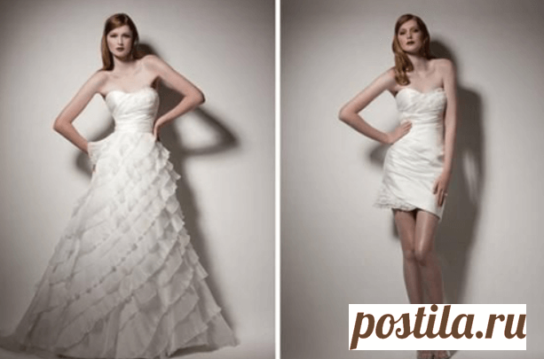 Свадебные платья красного цвета - фото