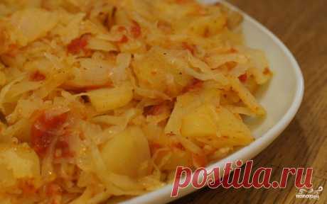 Тушеная капуста с картошкой в мультиварке - пошаговый кулинарный рецепт на Повар.ру